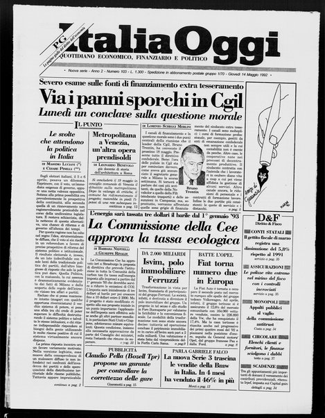 Italia oggi : quotidiano di economia finanza e politica